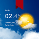 Transparent clock weather Pro MOD APK icon